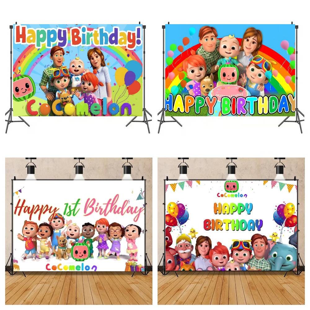 Baby Products Photoshoot - Cartoon Cute C-CoComelonS Baby Photography Backdrops