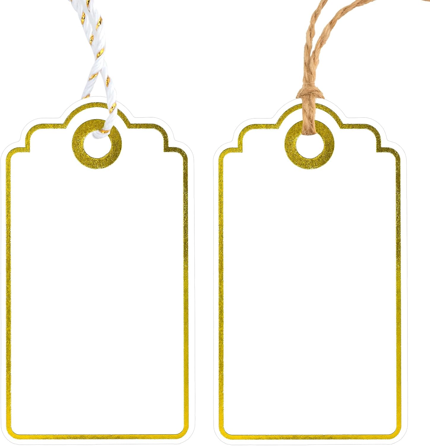 Baby Products - Gold Foil Gift Tags with String
