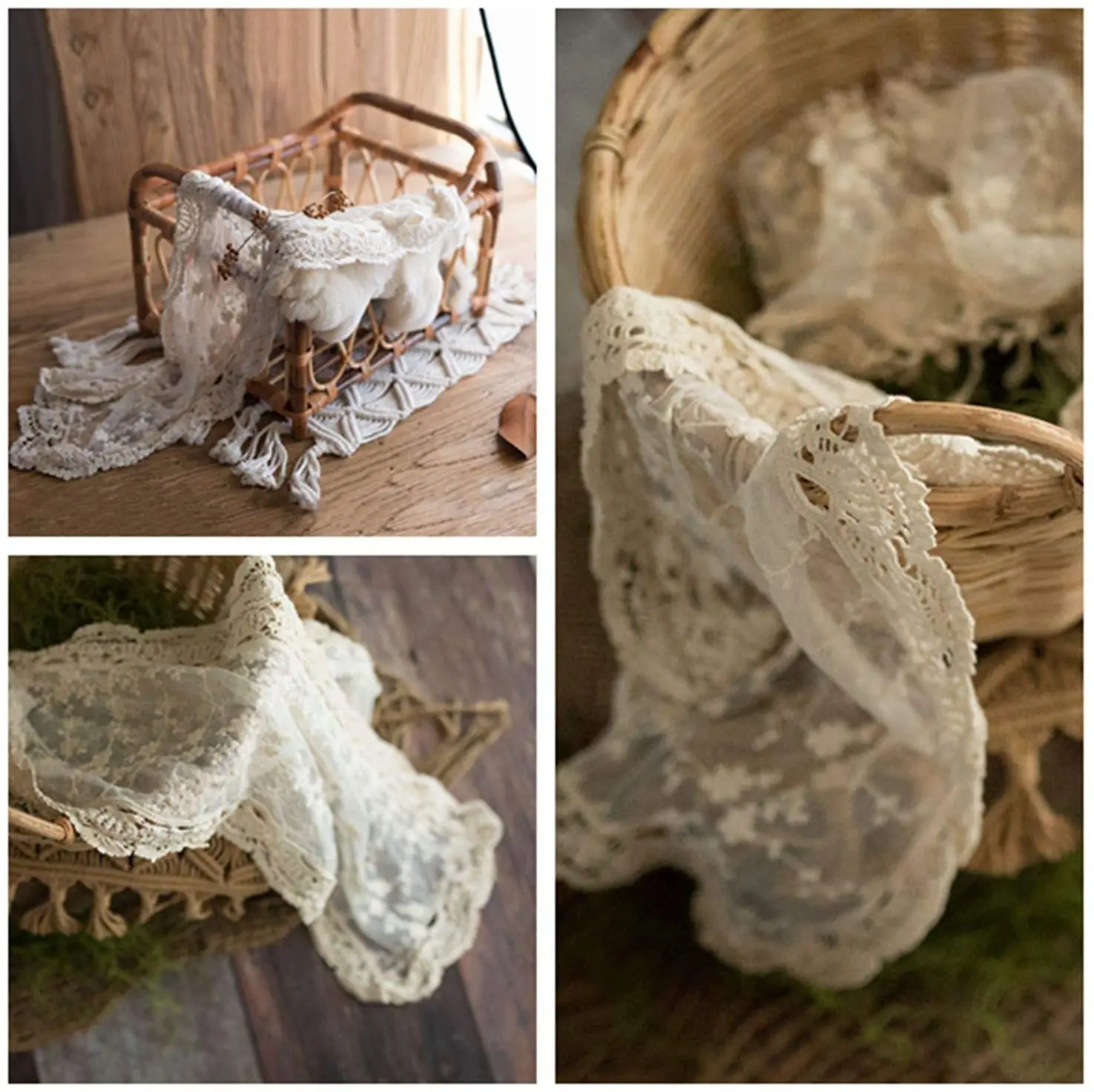 Newborn Photography Prop Lace  - Baby Products Photoshoot บทวิจารณ์และราคา