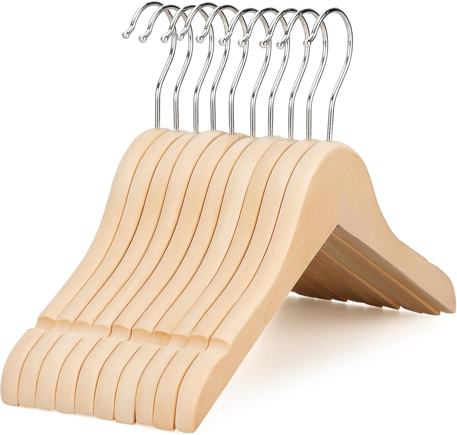 Natural Wood Kids Hangers with - Baby Products บทวิจารณ์และราคา