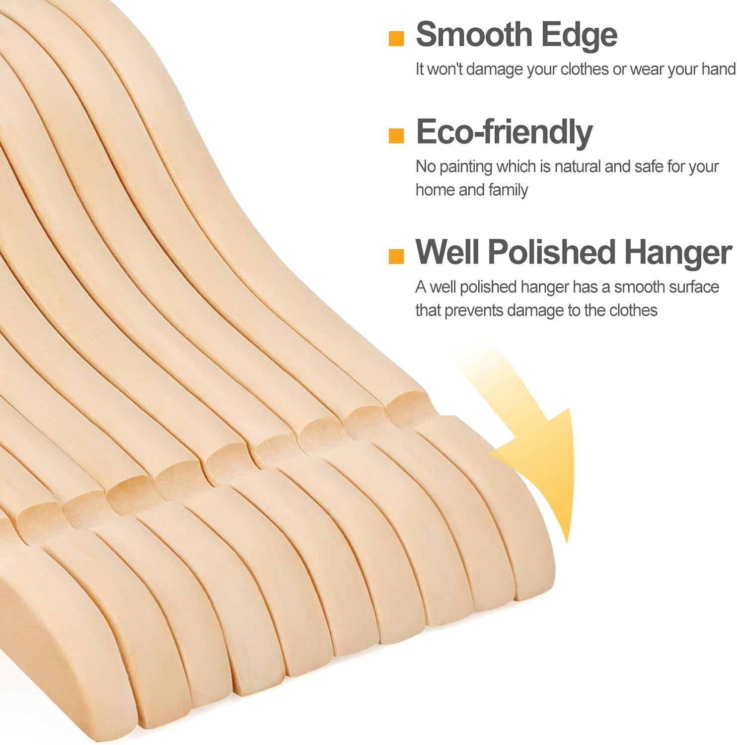 Natural Wood Kids Hangers with - Baby Products บทวิจารณ์และราคา